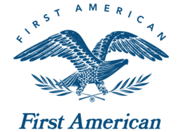 Blue First American logo featuring an eagle with outstretched wings